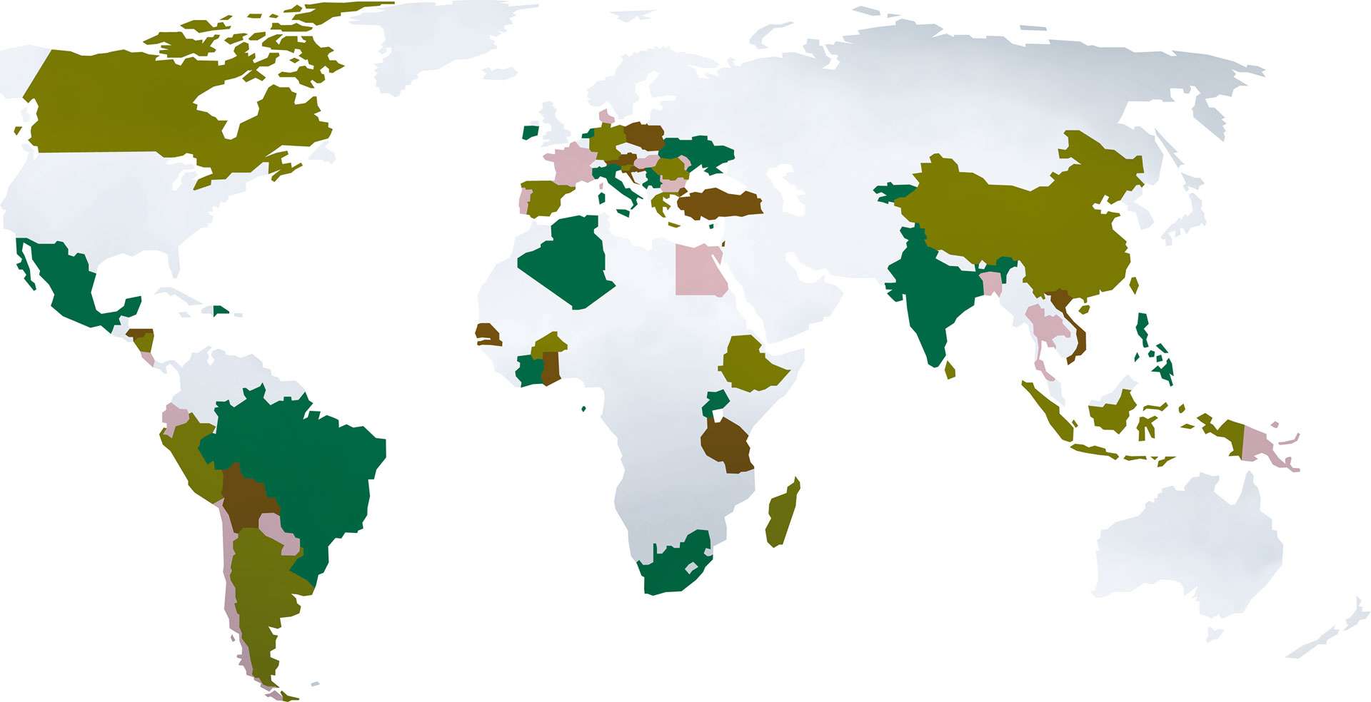 Weltkarte der Naturland Erzeuger*innen