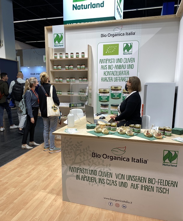 Naturland and Partners booth Bio Organica at the Anuga 2021 trade fair in Cologne, Germany