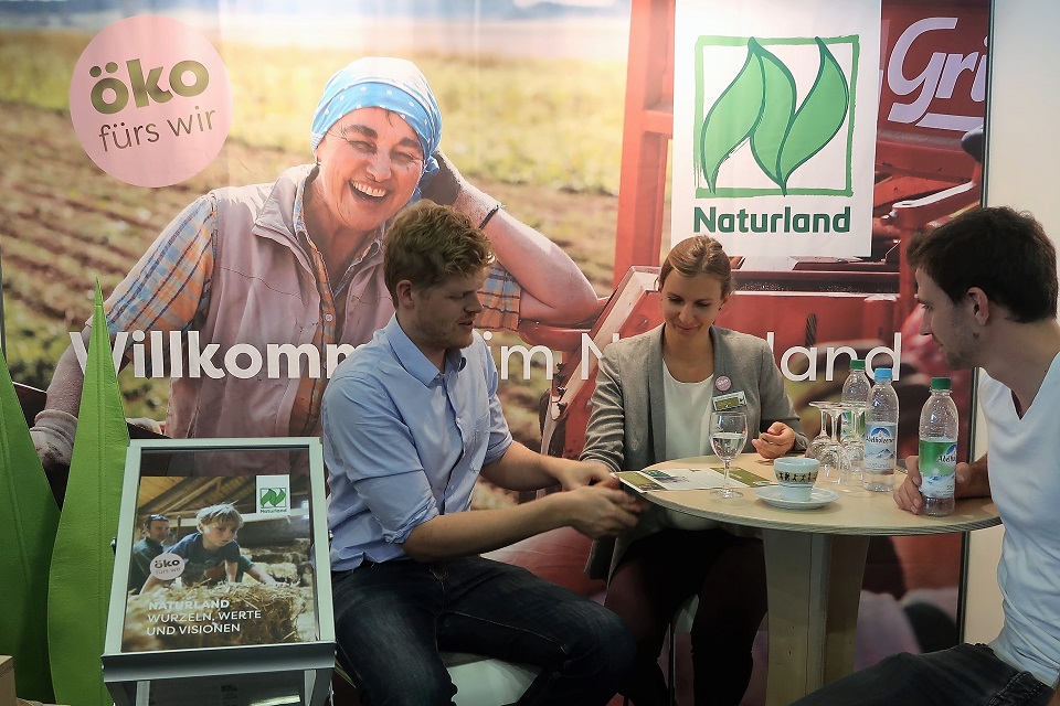 Naturland und Partner Infostand auf der Messe BioSüd 2018 in Augsburg