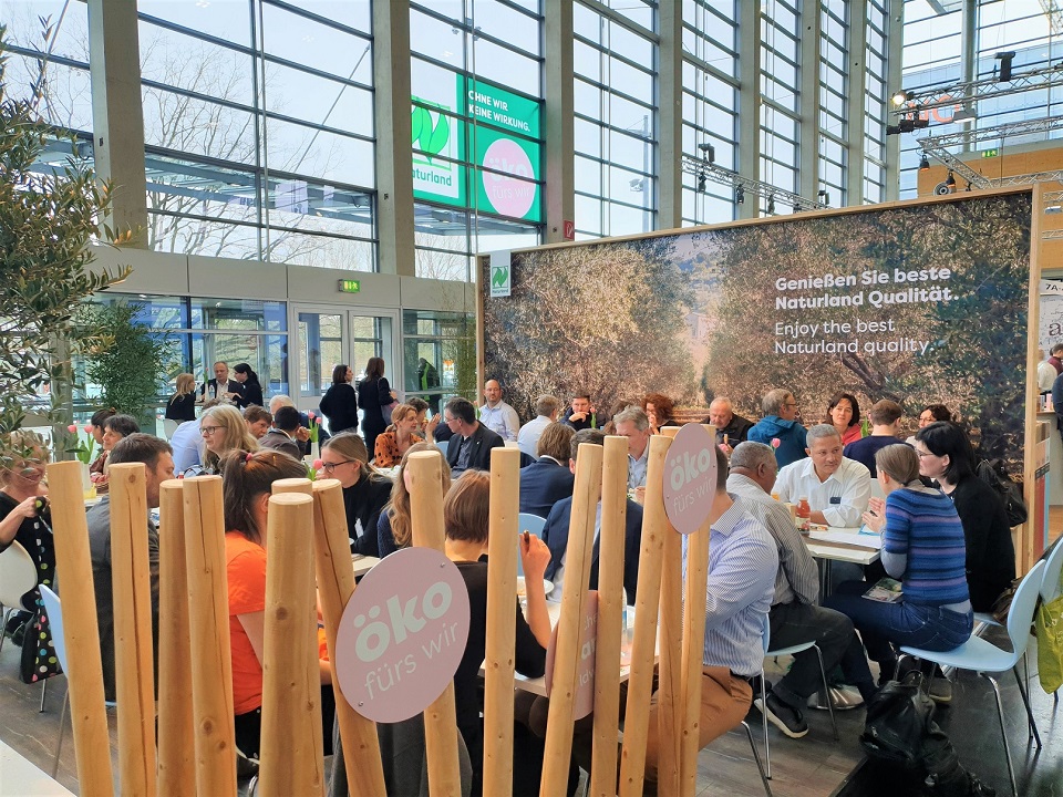 Naturland und Partner Besuchertreffpunkt auf der Messe Biofach 2020 in Nürnberg