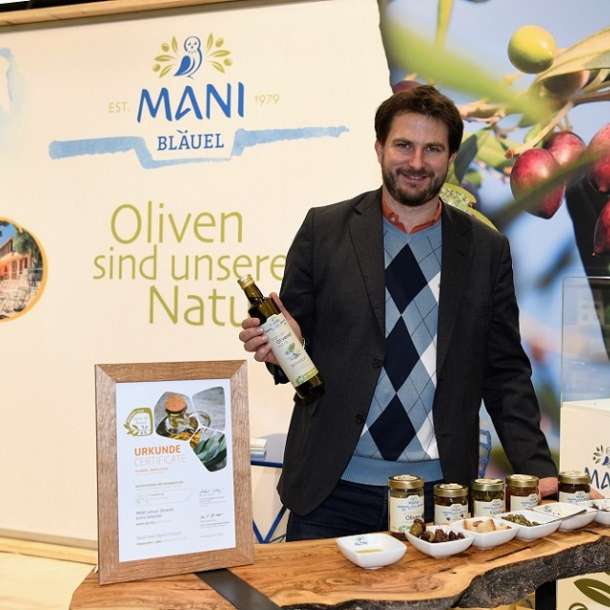 Naturland und Partner Preisträger Mani Bläuel auf der Messe Biofach 2018 in Nürnberg