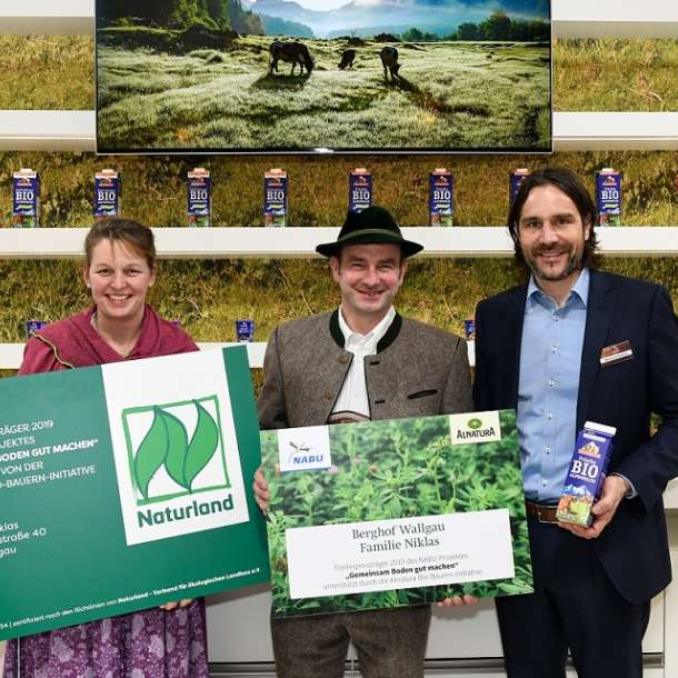 Naturland und Partner Preisträger Milchwerke Berchtesgadener Land auf der Messe Biofach 2019 in Nürnberg