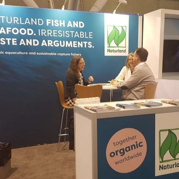 Naturland Messestand auf der Messe Seafood Processing North America 2019 in Boston